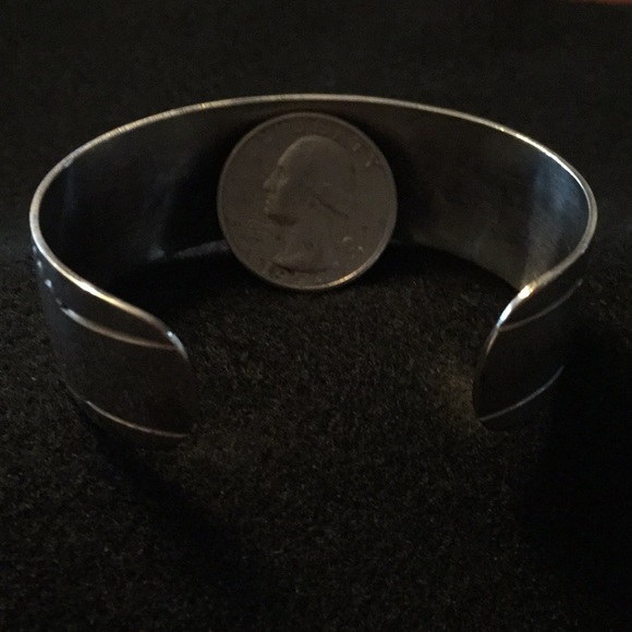 Coral & Turquoise Inlaid Cuff Bracelet - Picture 4 of 4